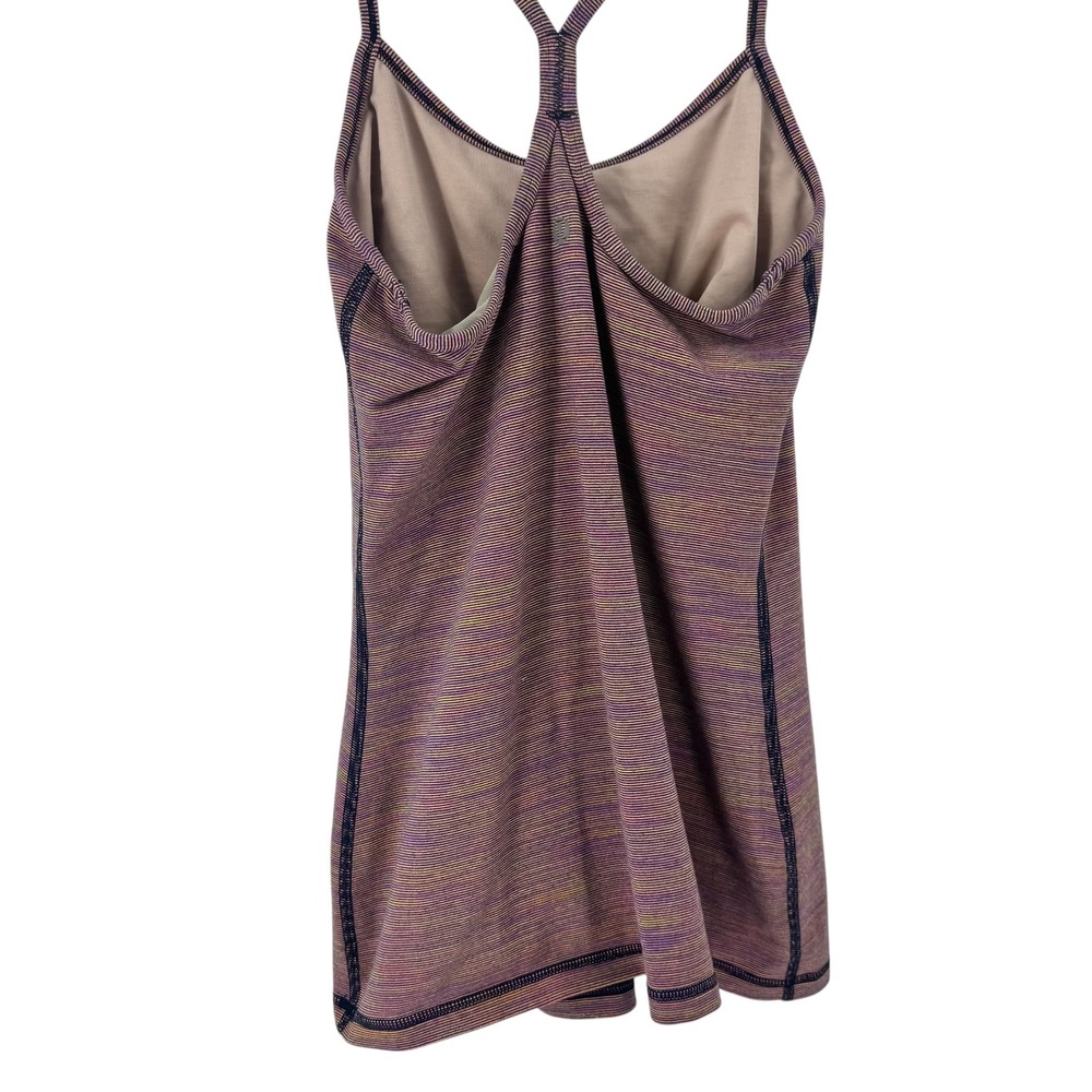 Lululemon Power Y Tank Top Purple Space Dye Racerback Built-in Bra Camisole XS - Picture 3 of 9